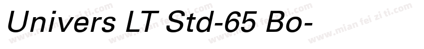 Univers LT Std-65 Bo字体转换